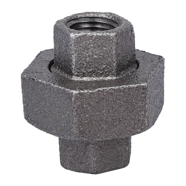 Prosource Pipe Union, 1/4 in, Threaded, Malleable Iron, 40 Schedule